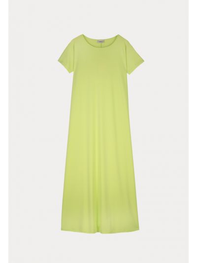 Jersey Short Sleeves Basic Maxi Dress
