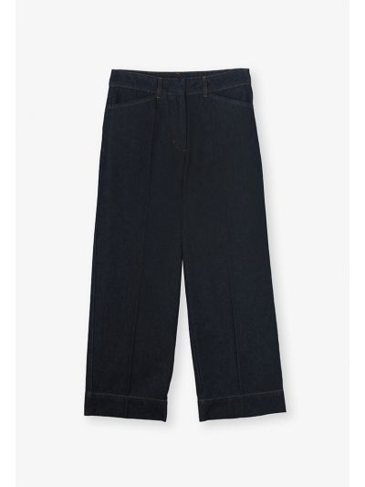 Straight Wide Legs Denim Trouser