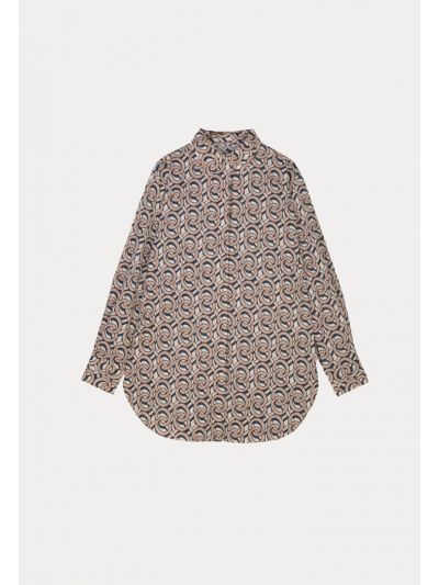 All-Over Printed Shirt with Long Sleeves -Sale