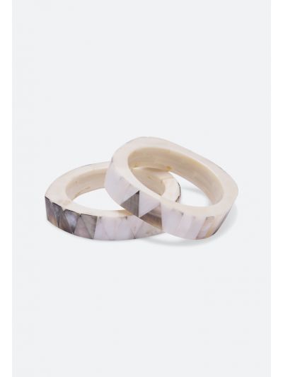 Marble Geometric Bangle Bracelet