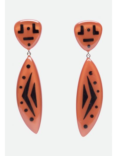 Contrast Graphic Beads Earrings