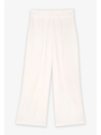 High Rise Solid Formal Trousers -Sale