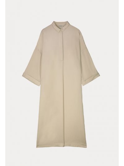 Drop Shoulder Jersey Long Dress