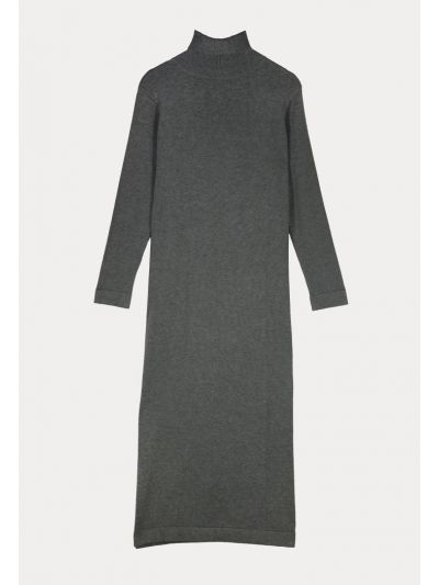 Turtleneck Knitted Long Dress