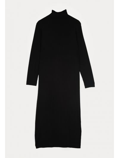Turtleneck Knitted Long Dress