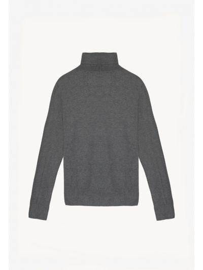 High Neck Single Color Knitwear -Sale
