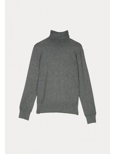 High Neck Single Color Knitwear -Sale