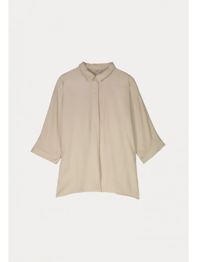 Solid Kimono Style Blouse