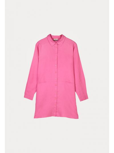 Patch Pocket Solid Oversized Shirt