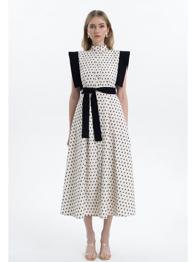 Contrast Dobby Maxi Dress -Sale
