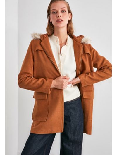Hooded Woolen Cachet Coat