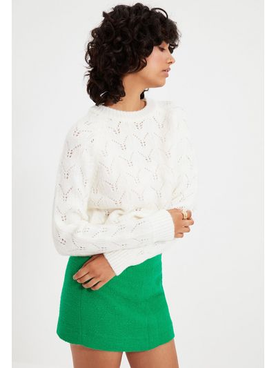 Crew Neck Knitted Blouse