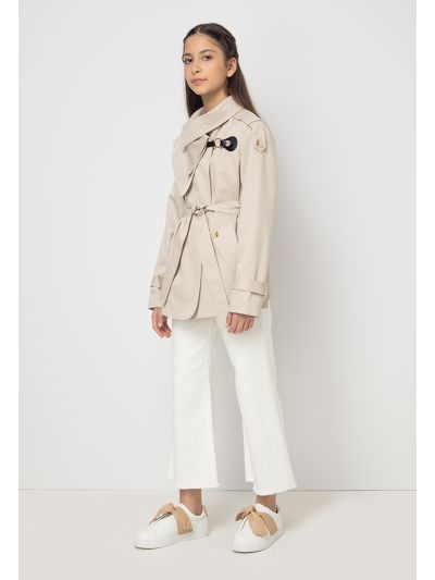 Solid Wide Leg Frayed Hem Jeans
