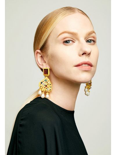 Ornate Gold  Drop Earrings