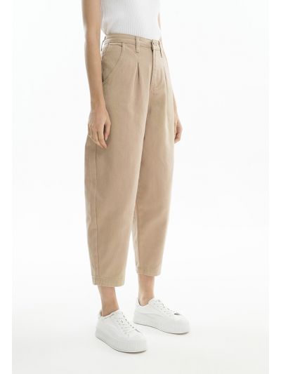 Semi Baggy Denim Solid Pants