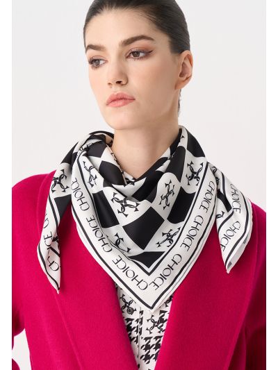 Two-Toned Square Monogram Scarf
