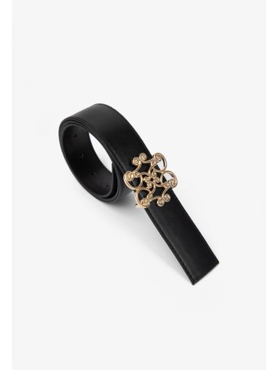 Metal Emblem Solid Belt