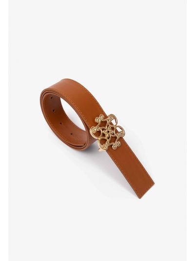 Metal Emblem Solid Belt