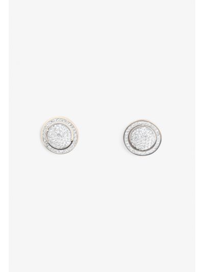 Crystal Embellished Round Earrings