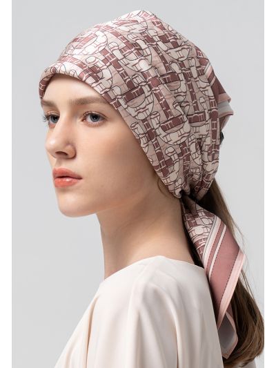 Printed Monogram Square Scarf