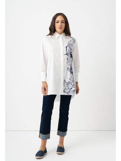 Solid Wide Legs Denim Trouser