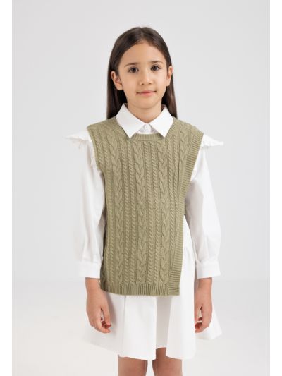 Solid Woven Sleeveless Vest