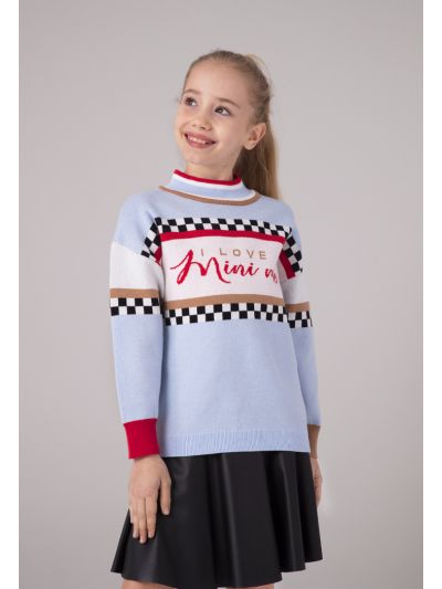 Mini Me Jacquard Knitted Sweater Blouse