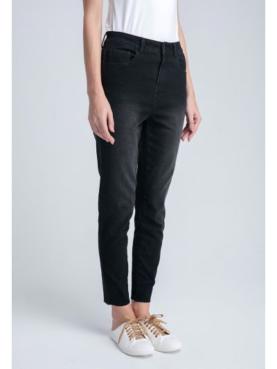 Raw Hem Basic Denim Trouser