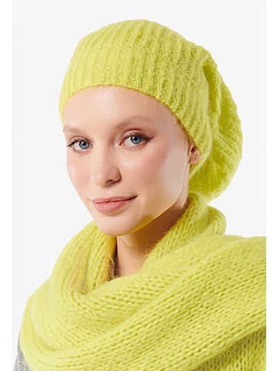 Knitted Solid Slouchy Folded Hem Ice Cap -Sale