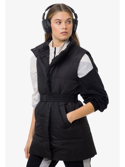 Solid Waterproof Puffy Sleeveless Gilet
