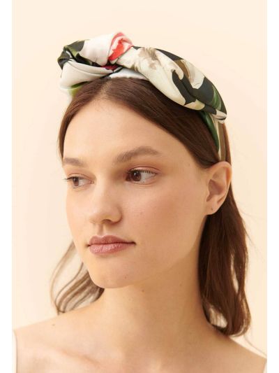 Roman Floral Patterned Headband Multi Color