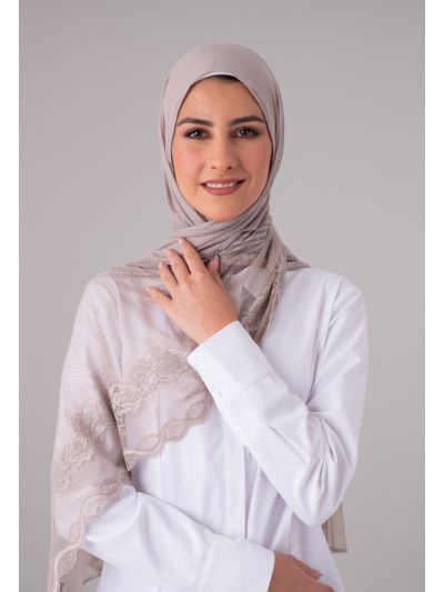 Mesh Scallop Lace Hijab