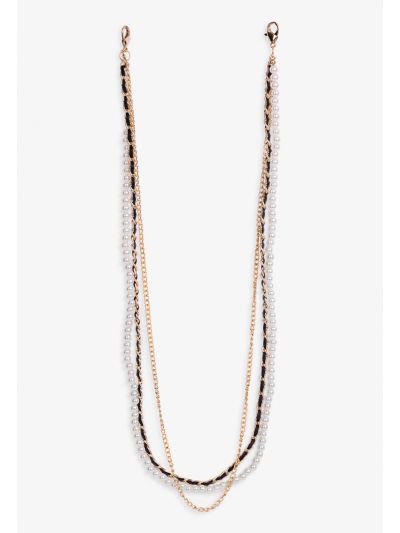 Simple Faux Pearls and Braided Chain 