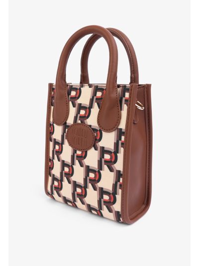 Monogram PU Leather Mini Crossbody Bag