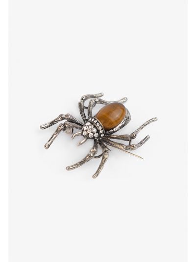 Crystal Embellished Beetle Brooch