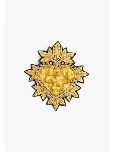 Crystal Embellished Heart Pin