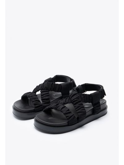 Ruched Criss-Cross Sneaker Sandals