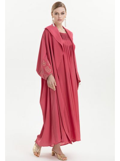 Open Maxi Abaya With Sequins Details -Sale