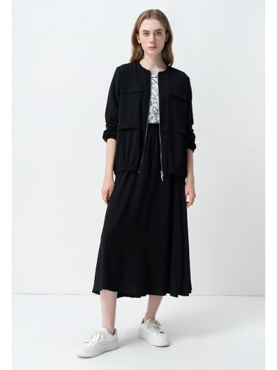 Single Tone Flared Circular Skirt