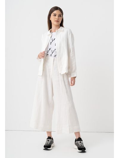 Basic Wide Legs Pin Tuck Trouser