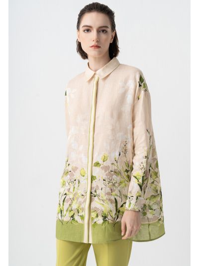 Long Sleeves Floral Printed Shirt