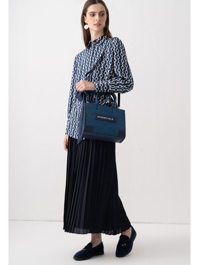 All Over Pleated Solid Skirt