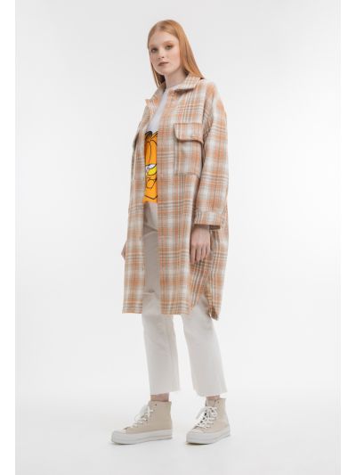 Multicolored Soft Tone Long Jacket -Sale