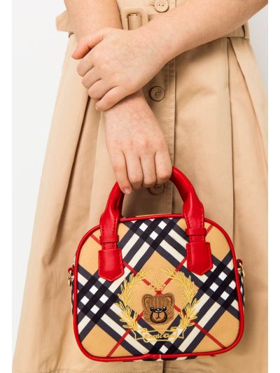 Classic Bear Checkered Mini Handbag