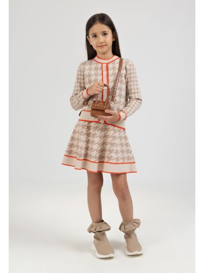 Houndstooth Knitted Set (2 PCS)
