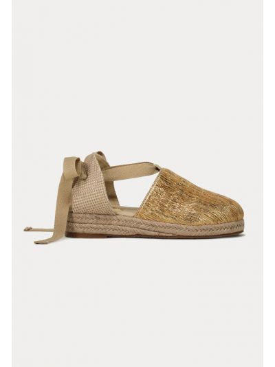 Metallic D'Orsay Espadrilles