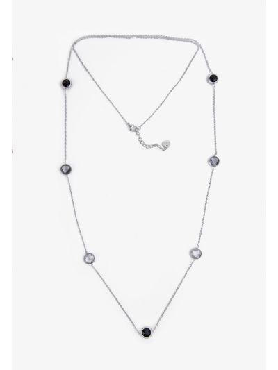 Double Strand Rhinestones Embellished Necklace