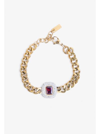Crystal Embellished Chunky Bracelet