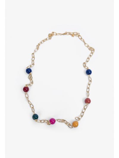 Vibrant Beaded Long Necklace