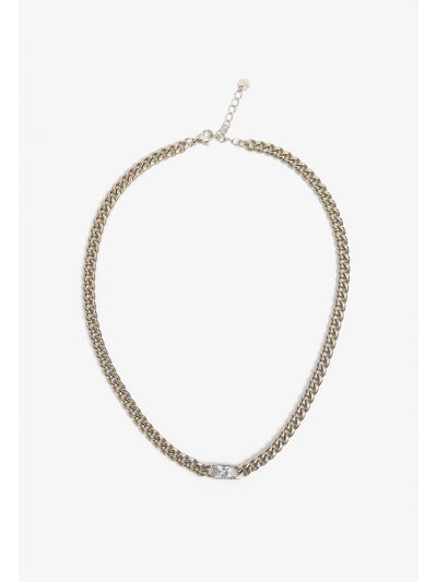 Solid Metallic Chain Necklace